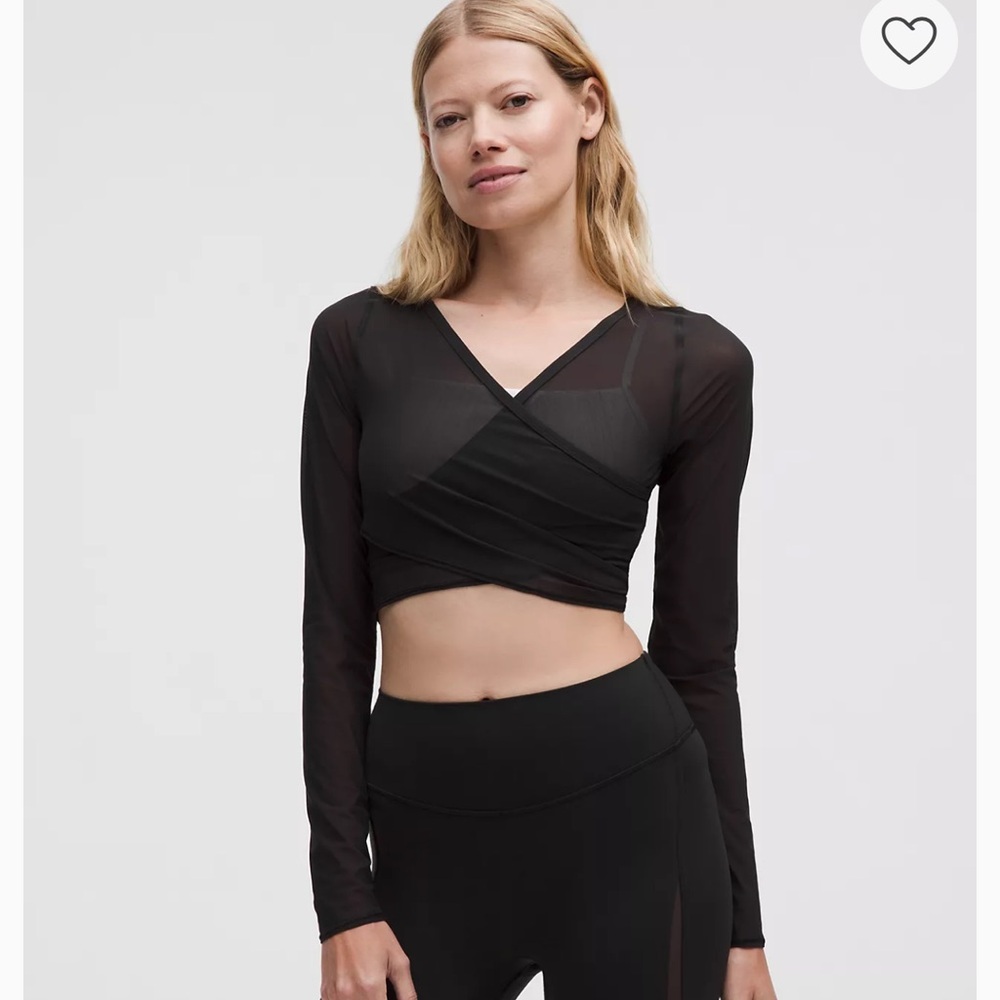 Lululemon Mesh Wrap-Front Long-Sleeve Shirt